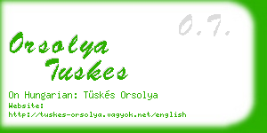 orsolya tuskes business card